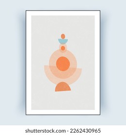 Abstract modern posters with simple geometric shapes. Illustrations for wall decoration, postcard ,brochure, cover design. Vector illustration.