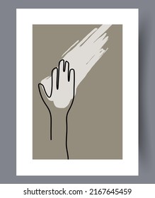 Resumen de afiches de arte moderno imprimible en las paredes. Conjunto de pancartas y obras de arte creativas abstraccionistas para la impresión. Ilustración vectorial. 