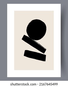 Abstrakte, moderne, bedruckbare Wandbanner oder Plakate für die Innenausstattung. Minimalistische neutrale moderne Kunstwerke für den Druck. Vektorgrafik. 