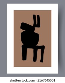 Abstract modern printable art wall posters. Bundle of abstractionism creative banners and artworks for print. Vector illustration. 