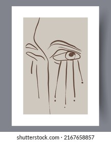 Abstrakte, moderne, bedruckbare Wandbanner oder Plakate für die Innenausstattung. Minimalistische neutrale moderne Kunstwerke für den Druck. Vektorgrafik. 
