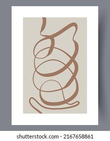 Resumen de afiches de arte moderno imprimible en las paredes. Conjunto de pancartas y obras de arte creativas abstraccionistas para la impresión. Ilustración vectorial. 