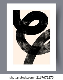 Abstract modern printable art wall posters. Bundle of abstractionism creative banners and artworks for print. Vector illustration. 