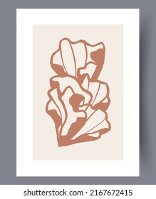 Resumen de pancartas o afiches de arte moderno imprimible para el diseño interior. Arte moderno minimalista y neutro para imprimir. Ilustración vectorial. 