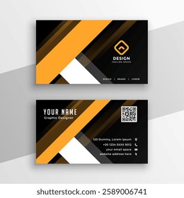 abstract and modern professional business card layout for corporate branding vector