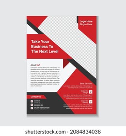 Abstract Modern And Professional Corporate Flyer Design Template In A4 Size. Stock Illustration.