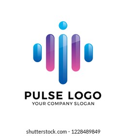Abstract modern pulse logo