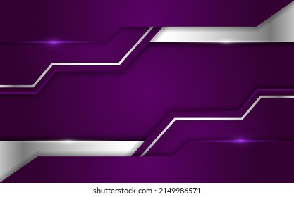 Abstract modern purple background combination with line metallic glowing
