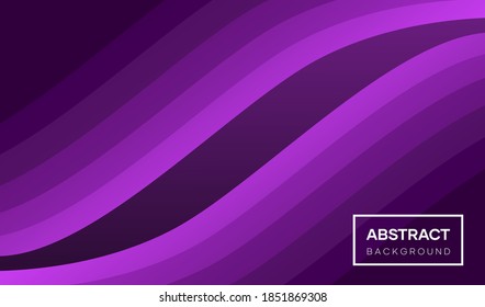 Abstrakter, moderner violetter Hintergrund. Wavy Hintergrund-Textur. Trendy Farbverlauf-Formen-Zusammensetzung, geeignet für Bildschirmhintergründe, Banner, Cover und Werbung auf Websites. Vektorgrafik