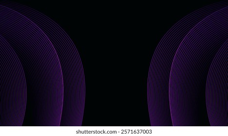 Abstract Modern purple gradient flowing wave lines. Futuristic technology concept.
