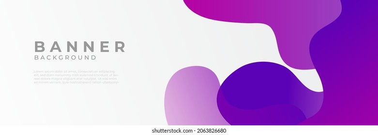 fondo de plantilla de diseño de banner web horizontal púrpura abstracto moderno
