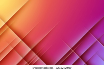 abstract modern purple orange gradient diagonal stripe with shadow and light papercut background. eps10 vector