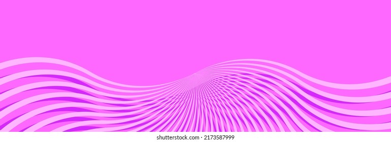 Abstract modern purple pink background with wavy rays. Luxury long backdrop. Geometric art digital screen. Pastel Poster, banner. Futuristic wallpaper. Presentation card. Copy space. Cover design. Ads