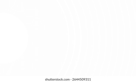 Abstract modern Radiant Concentric Harmony background. White and grey geometric pattern texture. 
