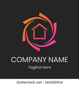 abstract modern real estate and company logo template