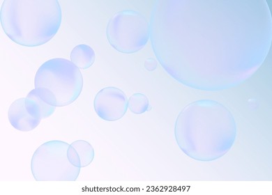 Abstract modern realistic gradient bubbles for wallpaper design.