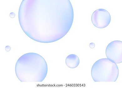 Abstractas burbujas de gradiente realistas para el diseño de Fondos de pantalla. Fondo de degradado 3D. Estilo de dibujo. Estilo de Vector de moda.