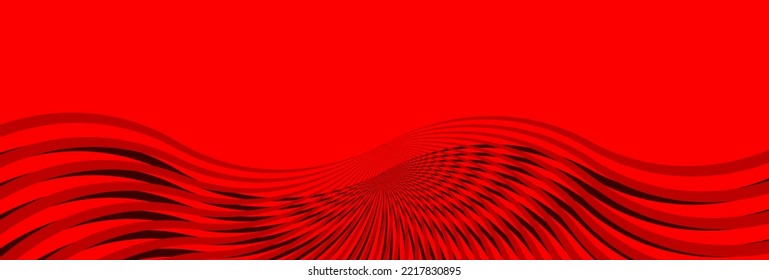 Abstract modern red background. Curve wave. Luxury long backdrop. Art digital template. Poster, banner. Christmas wallpaper. Presentation card. Copy space. Cover design. Metaverse. Wedding invitation.