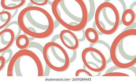 Abstract modern red circles gray shadow banner background. Vector illustration.