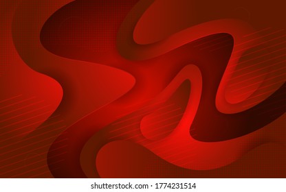 Abstract modern red dynamic fluid background design. Graphic design template.