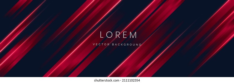 Resumen de la moderna diagonal roja elegante sobre fondo oscuro con iluminación. Puede usar para publicidad, afiche, plantilla, presentación comercial. Ilustración del vector