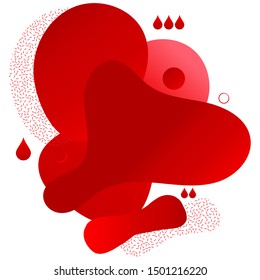 Abstract modern red geometrical backdrop on white background. Vector illustration.