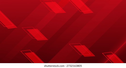 Abstractas fondo degradado rojo moderno. Composición y Elementos de Formas rectangulares dinámicas. Ilustración creativa para cartel, Web, página de aterrizaje