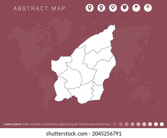 Abstract modern red map of San Marino vector.
