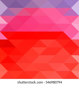 abstract modern red pink geometric background texture mosaic of triangles, vector illustration