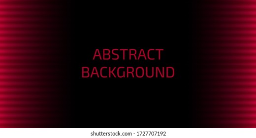 Abstract modern reflection of red horizontal lights with mesh on black background