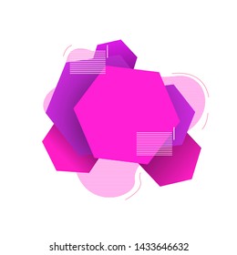 Abstract modern retro background. Geometric futuristic shapes vector illustration