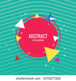 Abstract modern retro background, geometric futuristic shapes vector illustration