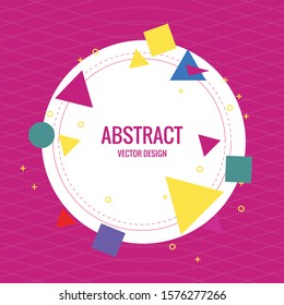 Abstract modern retro background, geometric futuristic shapes vector illustration