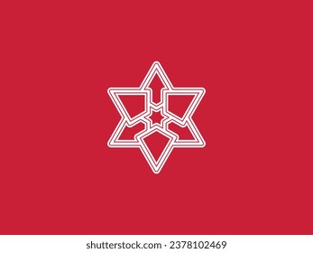 abstract modern and retro logo vector triangle line and three arrows sign