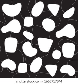 Abstract modern retro seamless background spots shapes