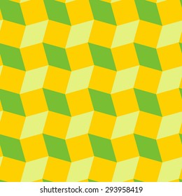 Abstract modern rhombus and square shapes seamless pattern of bright colors