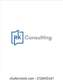Resumen Plantilla de logotipo de RK Consulting moderna, logotipo de vectores para identidad empresarial y de empresa 