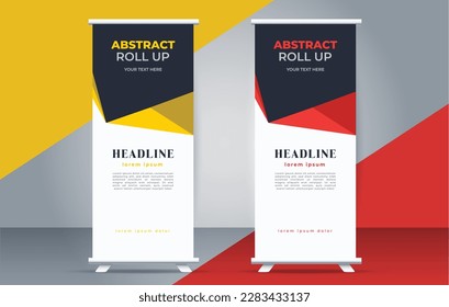 abstrakte, moderne Design-Vorlage für Roll-Up-Banner	
