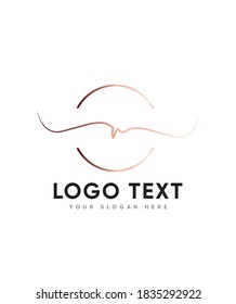 Abstract  modern romantic and flowing letter type R  logo template, Vector logo for business and company identity