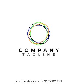 logotipo técnico de marca redondeada moderno abstracto simple plano 