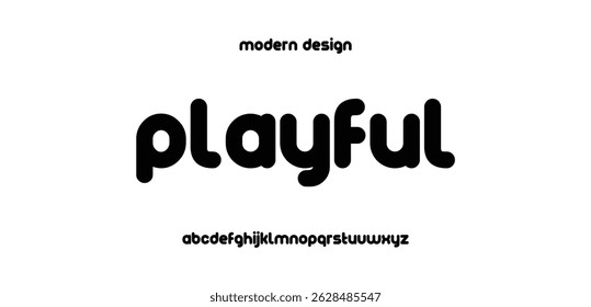 Abstract modern rounded alphabet fonts. Abstract typography urban sport, techno , fashion, digital, future creative logo font. vector illustration
