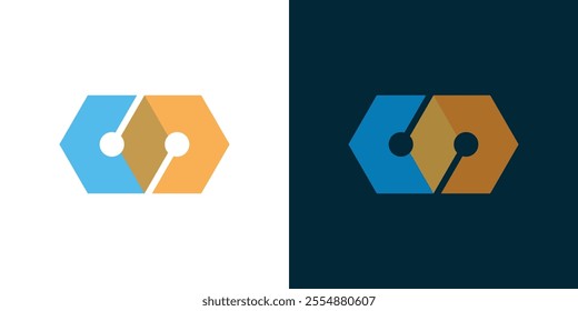 Abstract of modern S initial logo concept, S logo technology