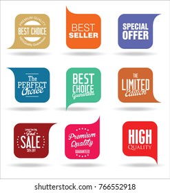 Abstract modern sale vector badges collection