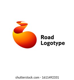 Abstract modern sand way logo