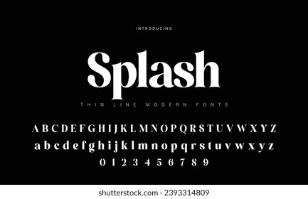 abstract modern sans serif alphabet font