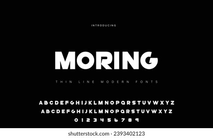 abstract modern sans serif alphabet font