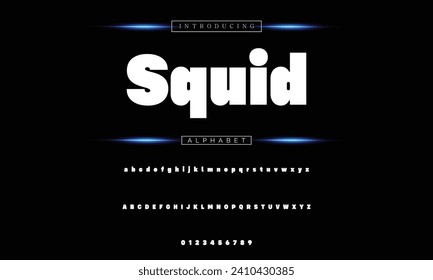 abstract modern sans serif alphabet font