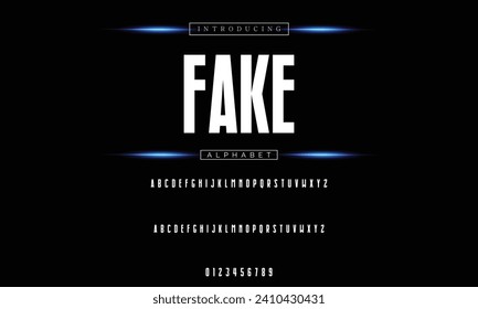 abstract modern sans serif alphabet font
