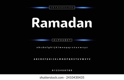 abstract modern sans serif alphabet font