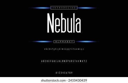 abstract modern sans serif alphabet font
